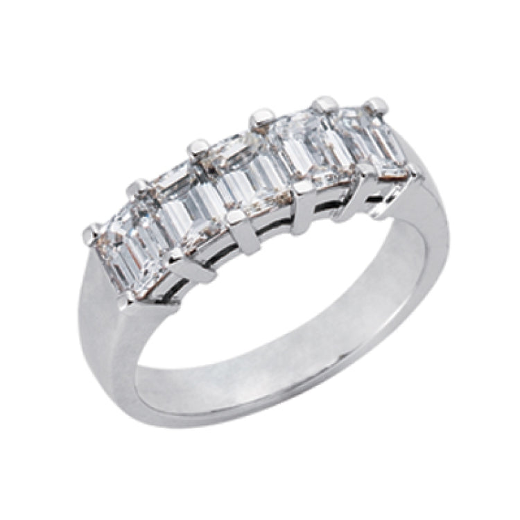 14 KT Radiants Shape White Gold Radiant Cut Band