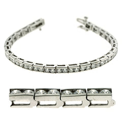 14 KT Rounds Shape Channel Set Tennis Bracelet