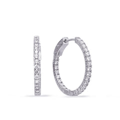 14 KT Rounds Shape White Gold Diamond Earring