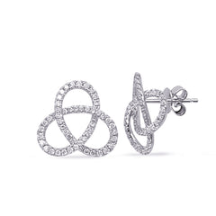 14 KT Rounds Shape White Gold Diamond Earring