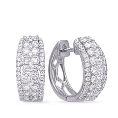14 KT Rounds Shape White Gold Diamond Earring
