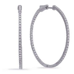 14 KT Rounds Shape 1.60 Inch Securehinge Hoop Earring