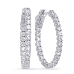14 KT Rounds Shape 1 Inch  Securehinge Hoop Earring