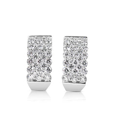 14 KT Rounds Shape White Gold Diamond Earring