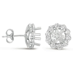 14 KT Rounds Shape Halo Diamond Earring For .50ct  total