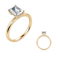 14 KT Rounds Shape Yellow & White Gold  Engagement Ring