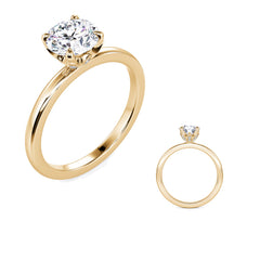 14 KT Rounds Shape Yelow Gold Engagement Ring