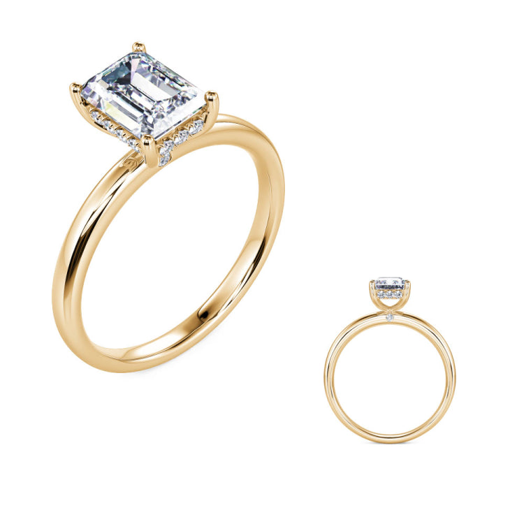 14 KT Rounds Shape Yellow Gold Engagement Ring