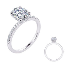 14 KT Rounds Shape White Gold Engagement Ring