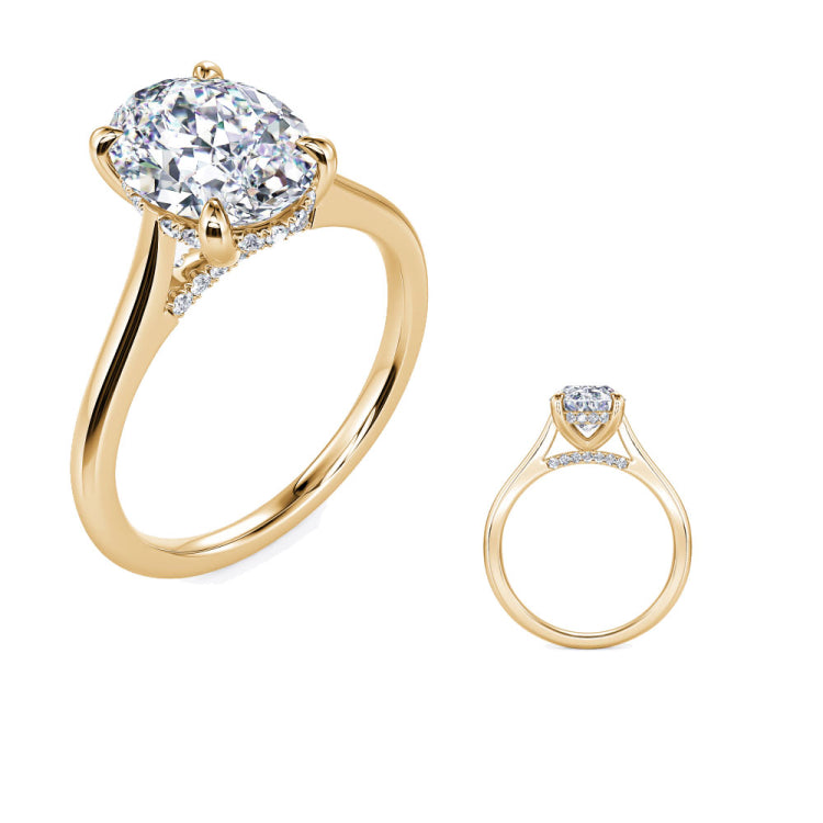 14 KT Rounds Shape Yellow Gold Engagement Ring