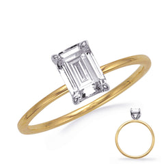 14 KT White Gold Engagement Ring 10x8mm EC
