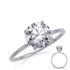 14 KT White Gold Engagement Ring .50ct