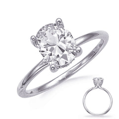 14 KT Rounds Shape White Gold Engagement Ring