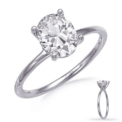 14 KT Rounds Shape White Gold Engagement Ring