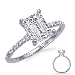 14 KT Rounds Shape White Gold Engagement Ring