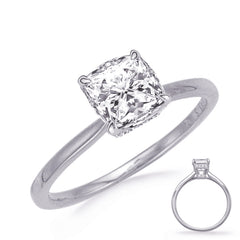 14 KT Rounds Shape White Gold Diamond Engagement Ring
