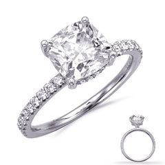 14 KT Rounds Shape White Gold Engagement Ring