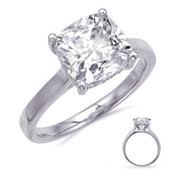 14 KT Rounds Shape White Gold Engagement Ring