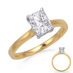 14 KT Rounds Shape Yellow & White Gold Engagement Ring