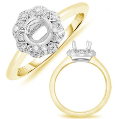 14 KT Rounds Shape Yellow Gold Engagement Ring