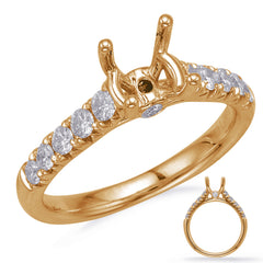 14 KT Rounds Shape Yellow Gold Engagement Ring