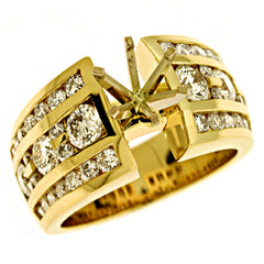 14 KT Rounds Shape Yellow Gold Engagement Ring
