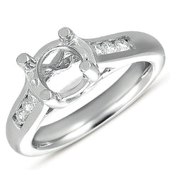 14 KT Rounds Shape White Gold Engagement Ring