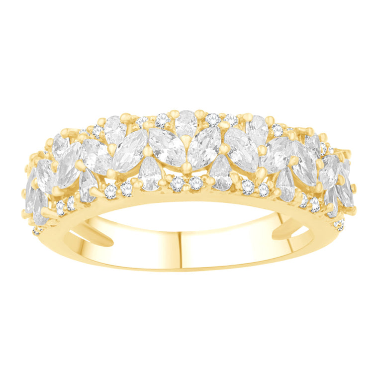 14 KT Marquise Shape Yellow Gold Diamond Ring