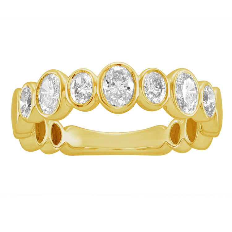 14 KT Oval Shape Yellow Gold Diamond Ring