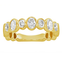 14 KT Oval Shape Yellow Gold Diamond Ring