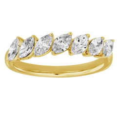 14 KT Marquise Shape Yellow Gold Diamond Ring