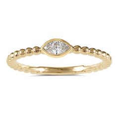 14 KT Marquise Shape Yellow Gold Diamond Ring