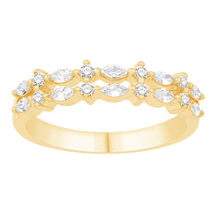 14 KT Marquise Shape Yellow Gold Diamond Ring