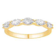14 KT Marquise Shape Yellow Gold Marquise Diamond Ring