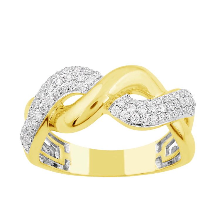 14 KT Rounds Shape Yellow Gold Diamond Ring