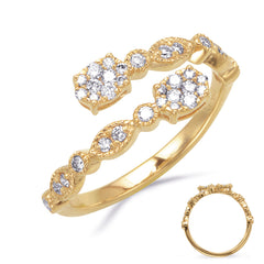 14 KT Rounds Shape Yellow Gold Diamond Ring