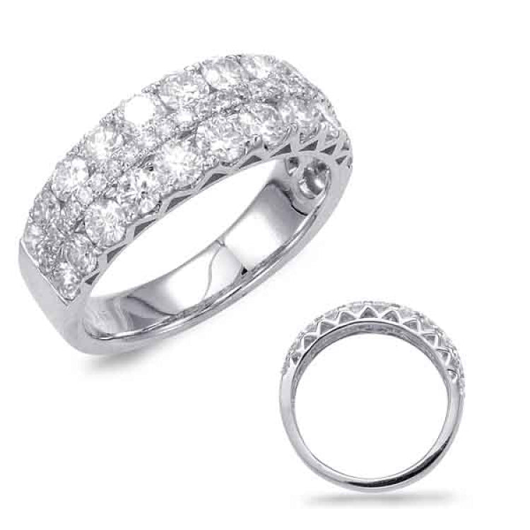 14 KT Rounds Shape White Gold Diamond Band