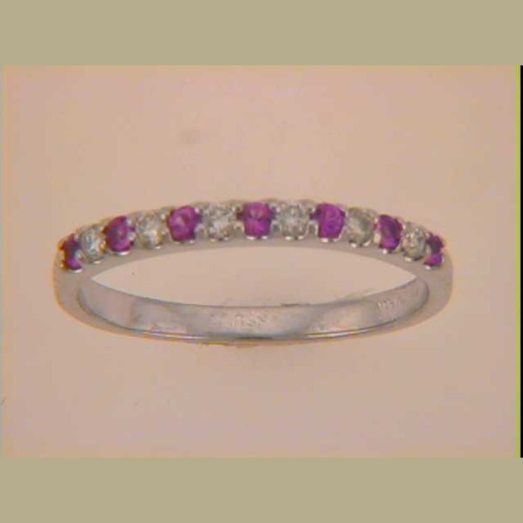 14 KT Pink Sapphire Shape Pink Sapphire & Diamond Ring