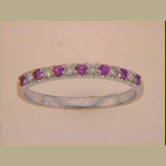 14 KT Pink Sapphire Shape Pink Sapphire & Diamond Ring