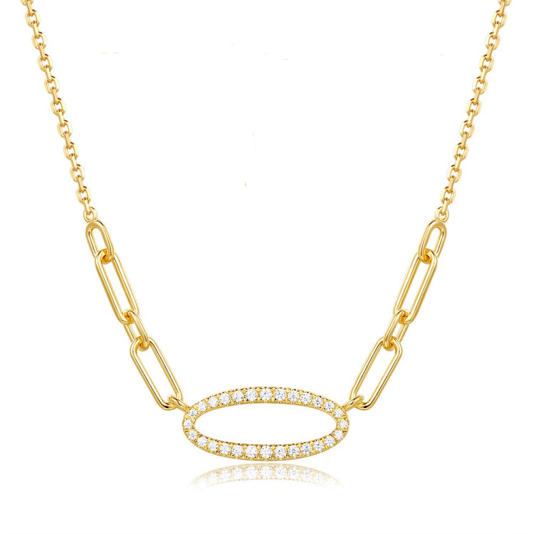 14 KT Rounds Shape Yellow Gold Diamond Necklace