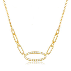 14 KT Rounds Shape Yellow Gold Diamond Necklace