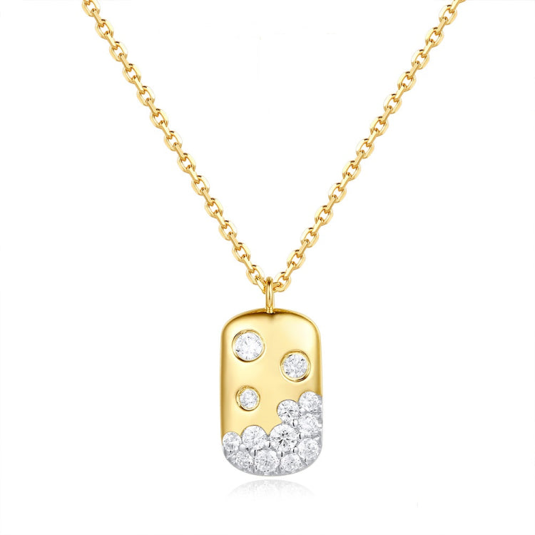 14 KT Rounds Shape Yellow Gold Diamond Necklace