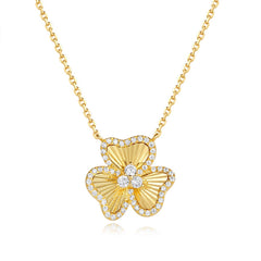 14 KT Rounds Shape Yellow Gold Diamond Necklace