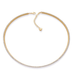 14 KT Rounds Shape Yellow Gold Diamond Necklace