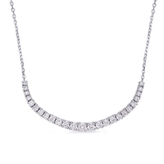 14 KT Rounds Shape  White Gold Diamond Necklace