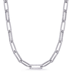 14 KT Rounds Shape  White Gold Diamond Paper Clip