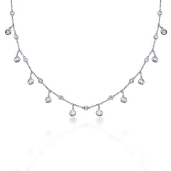 14 KT Rounds Shape Diamond By Yard Necklace