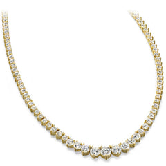 14 KT Rounds Shape Three Prong Necklace