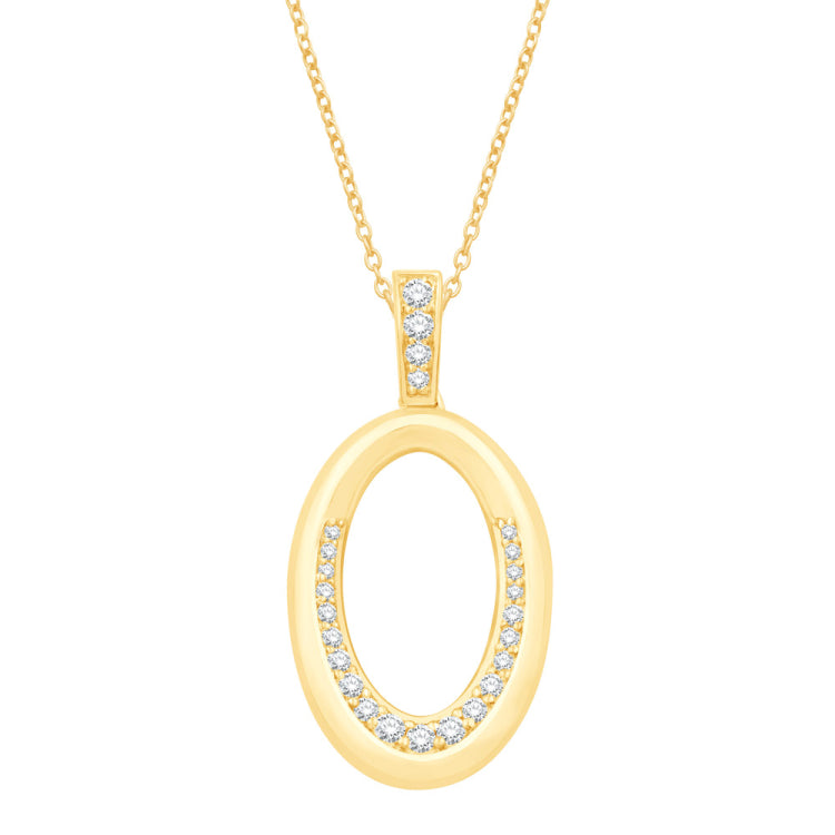 14 KT Rounds Shape Yellow Gold Diamond Pendant