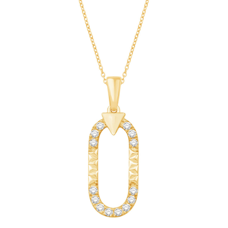 14 KT Rounds Shape Yellow Gold Diamond Pendant